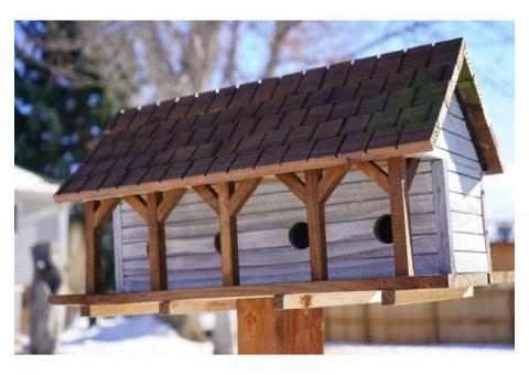 Purple Martin Solid Cedar Handmade Birdhouse-American Pioneer